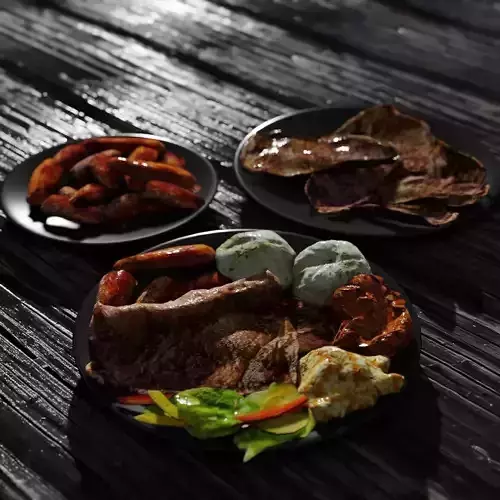 Dinner Meal low-poly