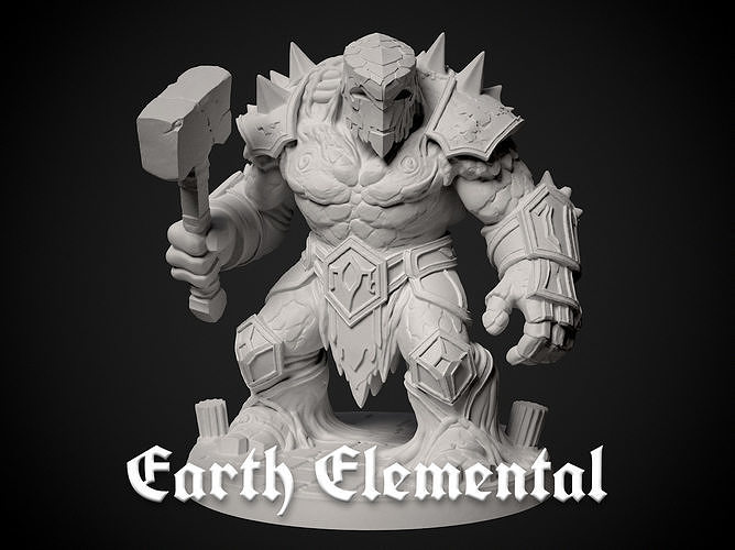 Miniature of Earth Elemental - 3d print model 3D print model