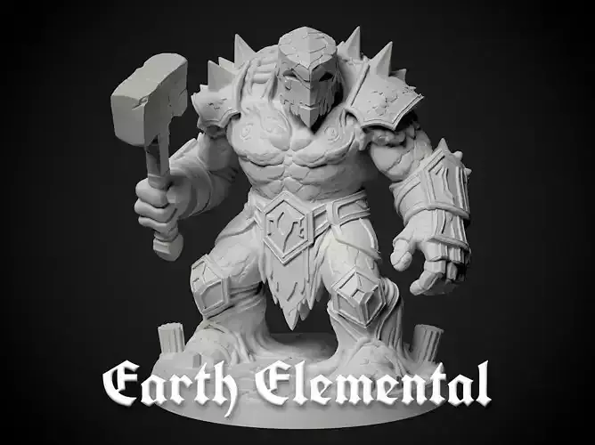 Miniature of Earth Elemental - 3d print model 3D print model