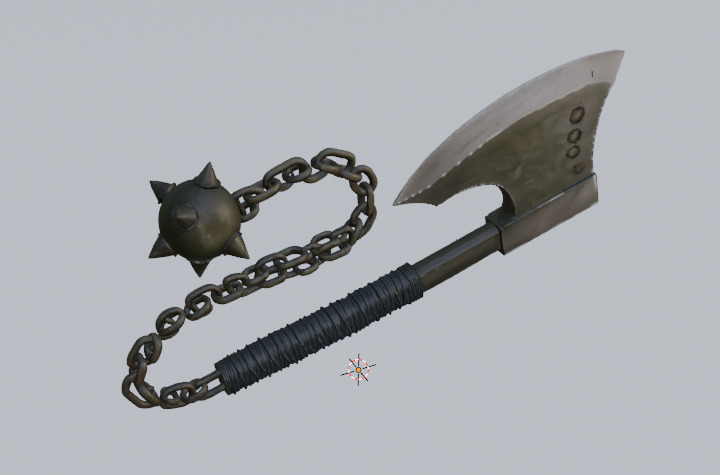 Chain Reaper Axe 3D model_1