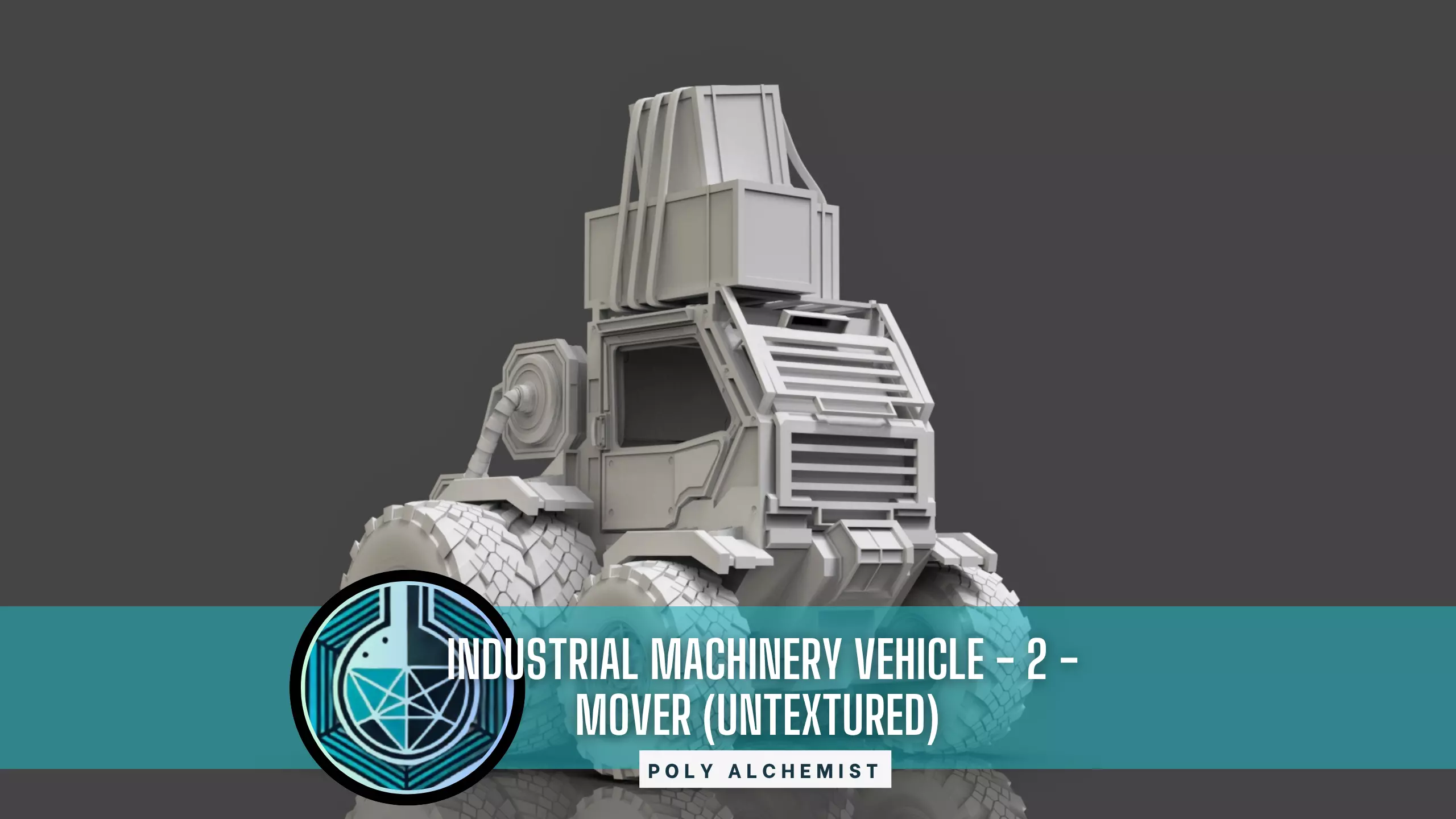Industrial Machinery Vehicle -2 - Mover - Untextured Low-poly 3D model