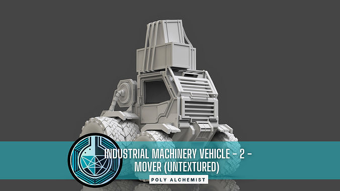 Industrial Machinery Vehicle -2 - Mover - Untextured Low-poly 3D model
