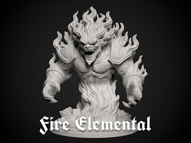 Miniature of Fire Elemental - 3d print model 3D print model
