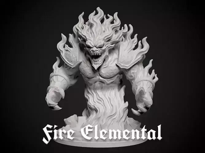 Miniature of Fire Elemental - 3d print model 3D print model