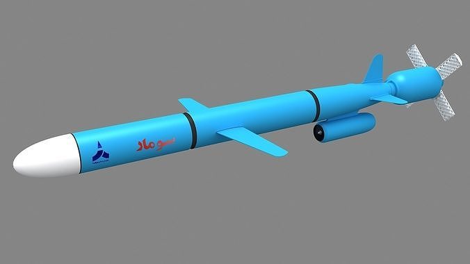 Soumar Iranian Cruise Missile Low-poly 3D model