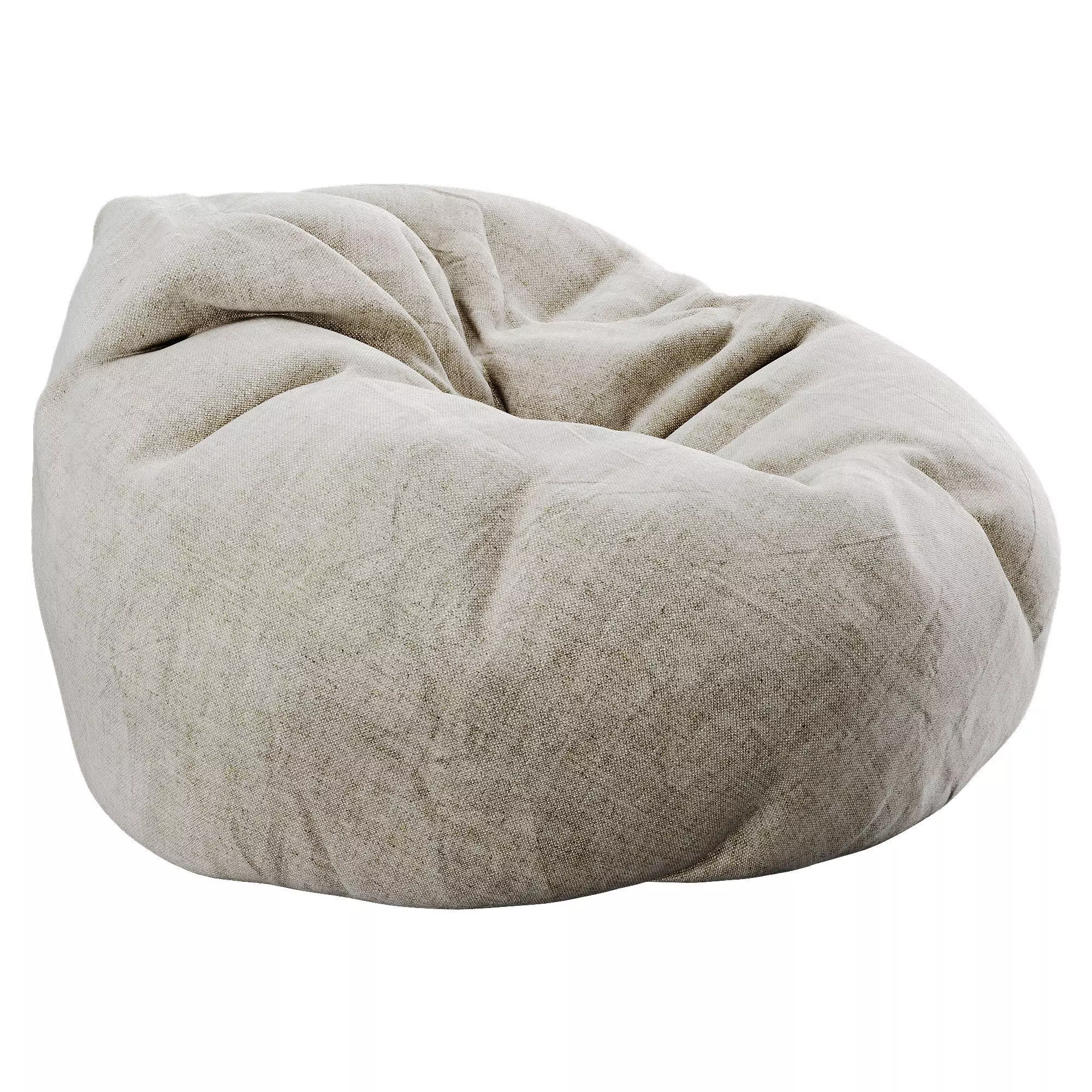 Bean Bag Low-poly 3D model_0