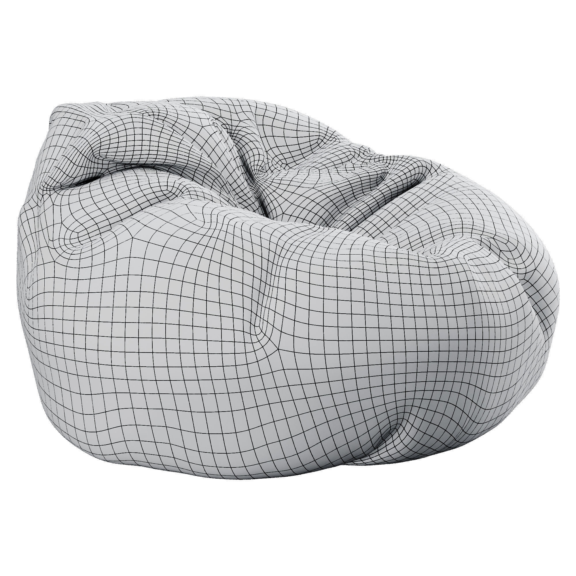 Bean Bag Low-poly 3D model_18