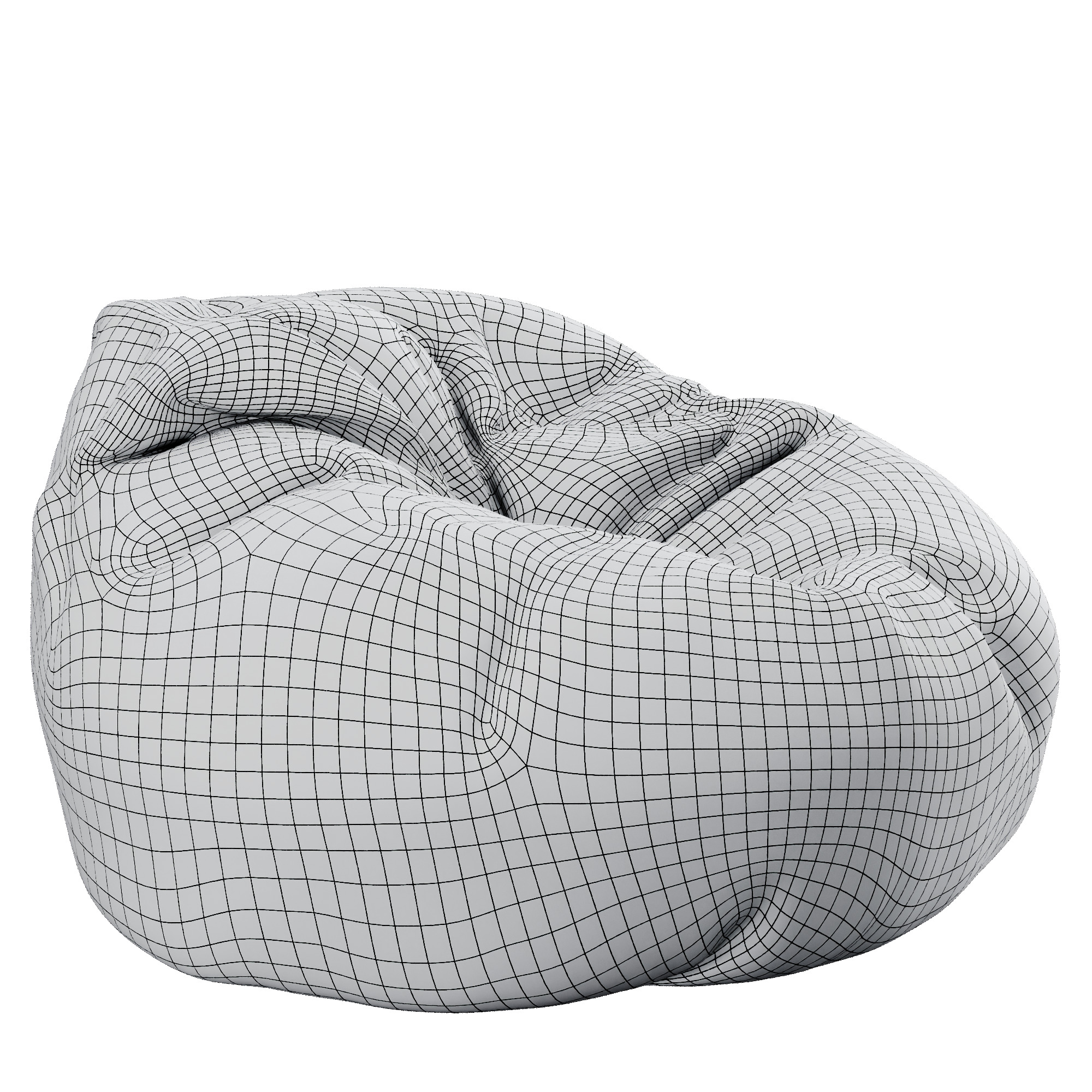 Bean Bag Low-poly 3D model_48