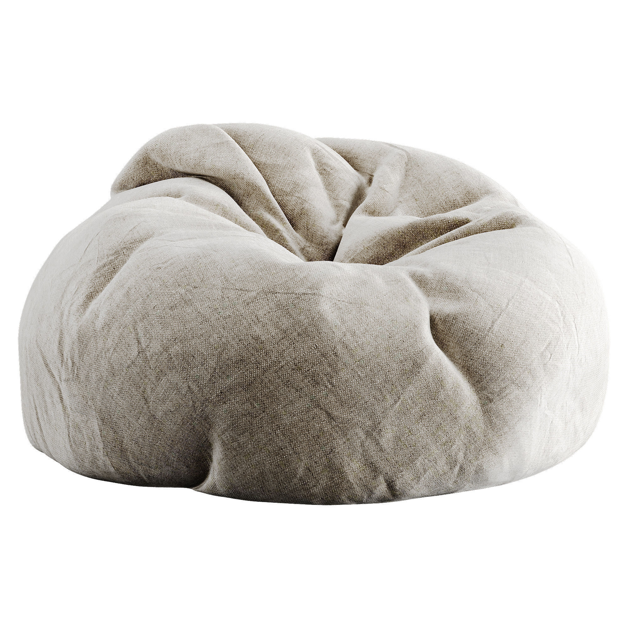 Bean Bag Low-poly 3D model_12