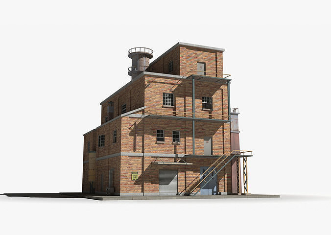 Factory xx14 Low-poly 3D model