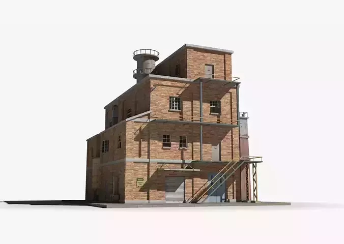 Factory xx14 Low-poly 3D model