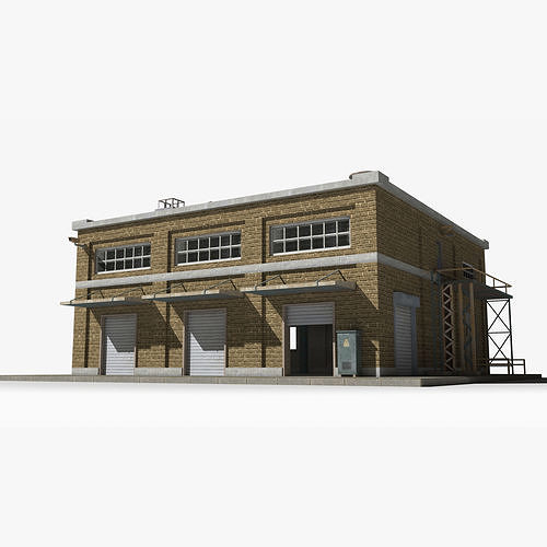 Factory xx16 Low-poly 3D model