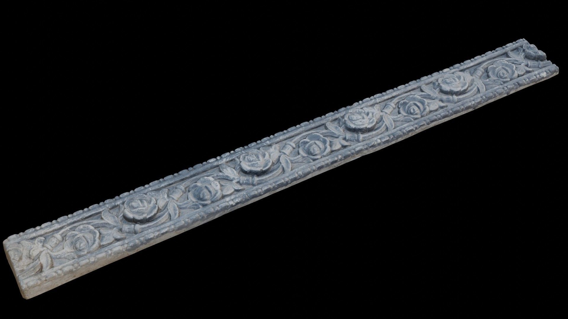  Rose Motif Molding Scan Low-poly 3D model_1