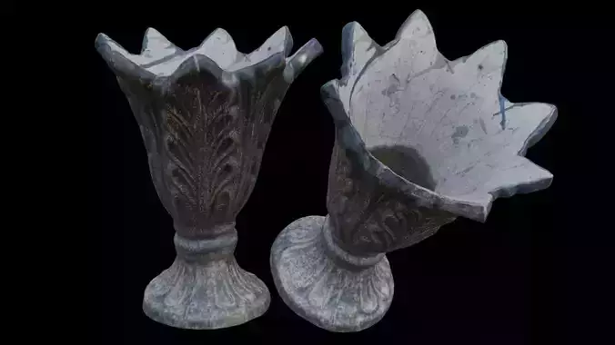  Decorative Garden Urn Scan Low-poly 3D model