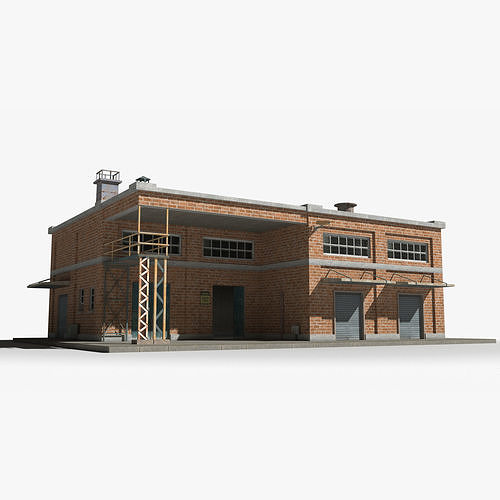 Factory xx17 Low-poly 3D model