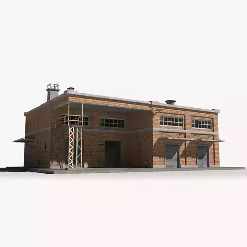 Factory xx17 Low-poly 3D model