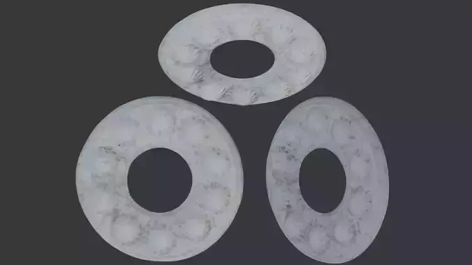  Seashell Motif Ring Scan Low-poly 3D model