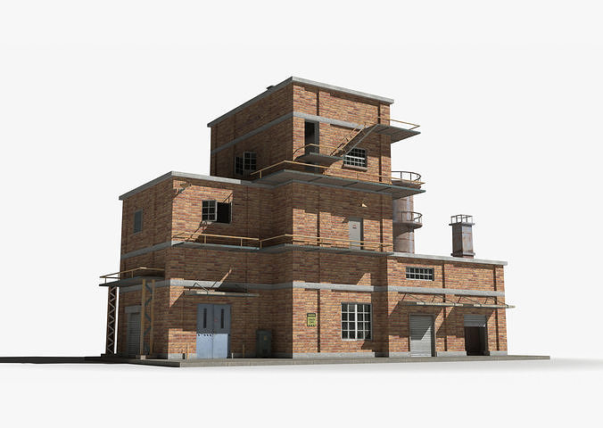 Factory xx18 Low-poly 3D model