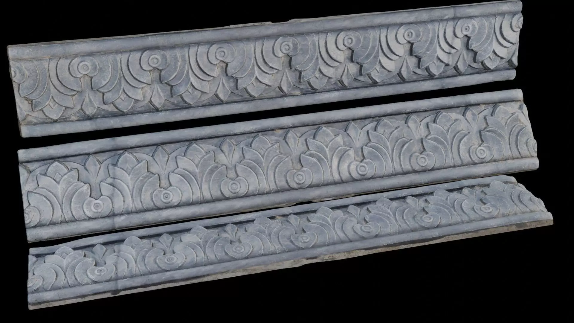  Scrollwork Border Scan Low-poly 3D model_0