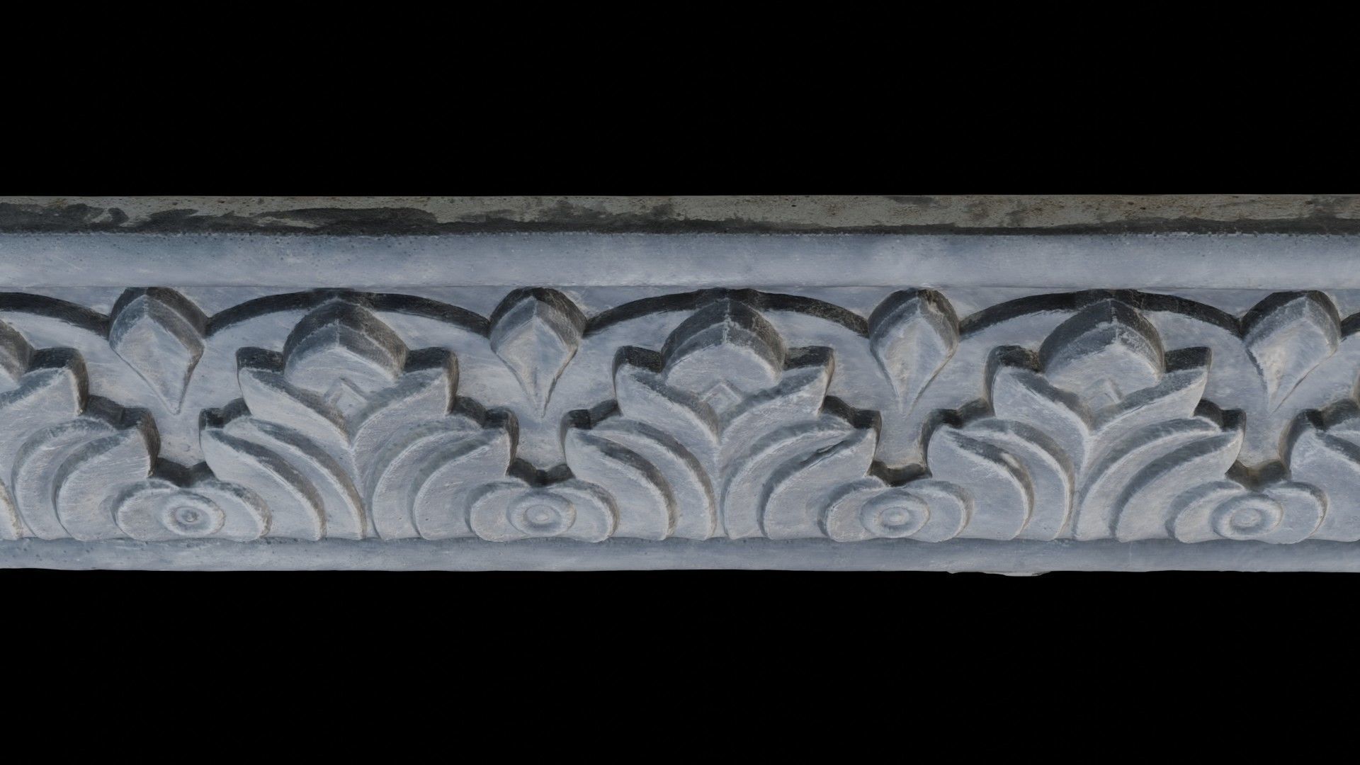  Scrollwork Border Scan Low-poly 3D model_6