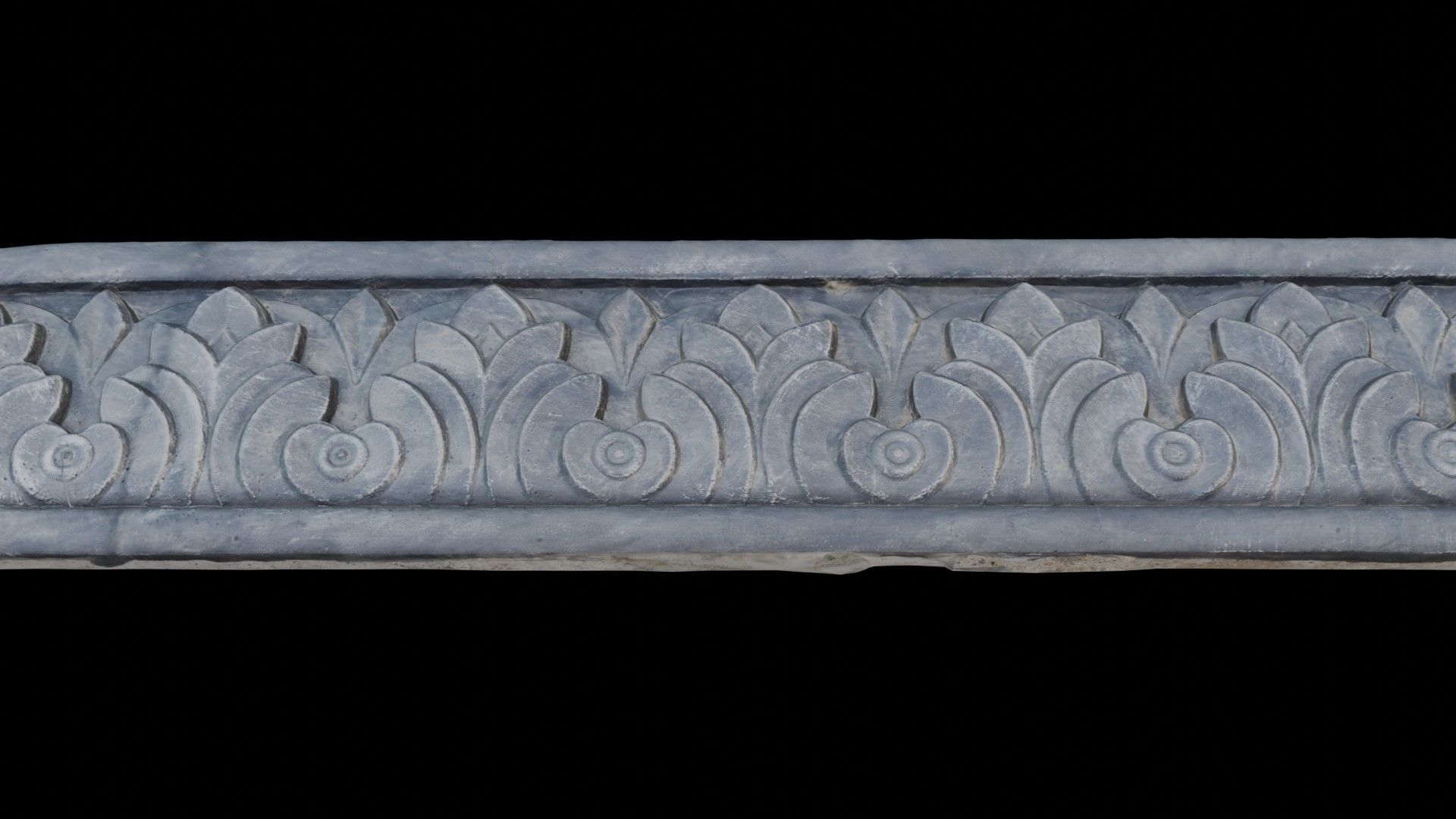  Scrollwork Border Scan Low-poly 3D model_5