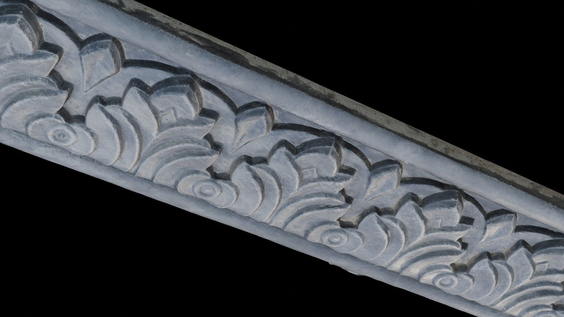  Scrollwork Border Scan Low-poly 3D model_7