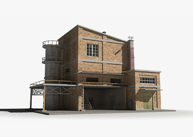 Factory xx19 Low-poly 3D model
