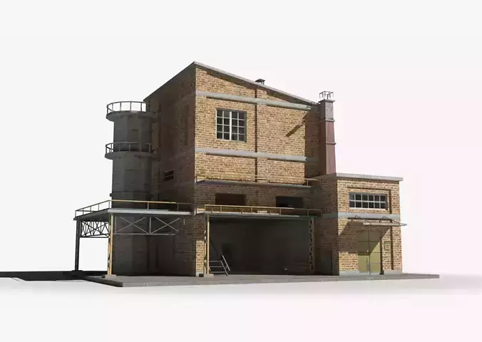 Factory xx19 Low-poly 3D model