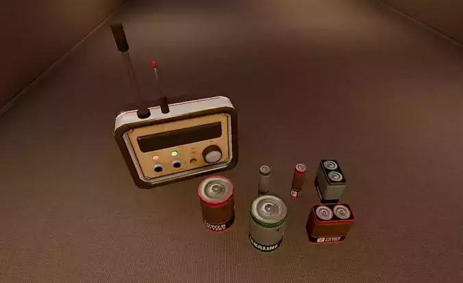 Retro Radio and Batteries - PBR