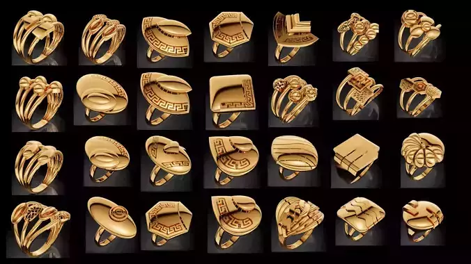 170 Turkey Style Lightweight Rings in 22K Gold