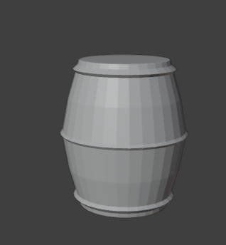 lowpoly barrel Low-poly 3D model_1