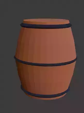 lowpoly barrel