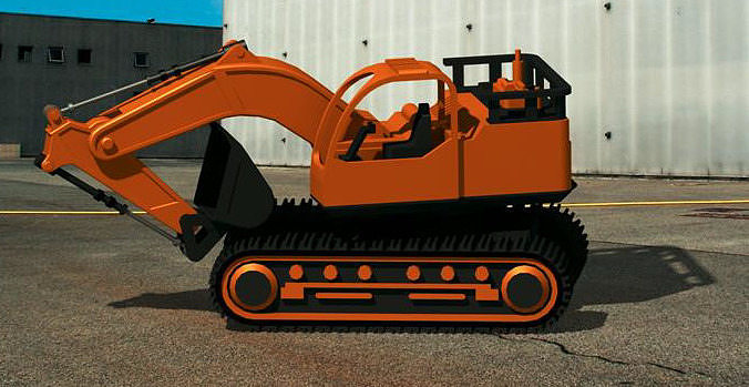 Toy Excavator Model CATIA V5R20 Free 3D model