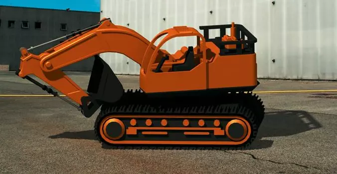 Toy Excavator Model CATIA V5R20 Free 3D model