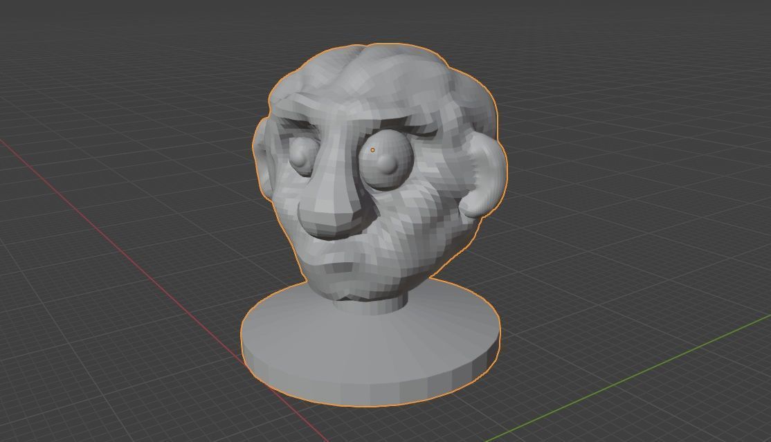 Angry old man 3D print model_6