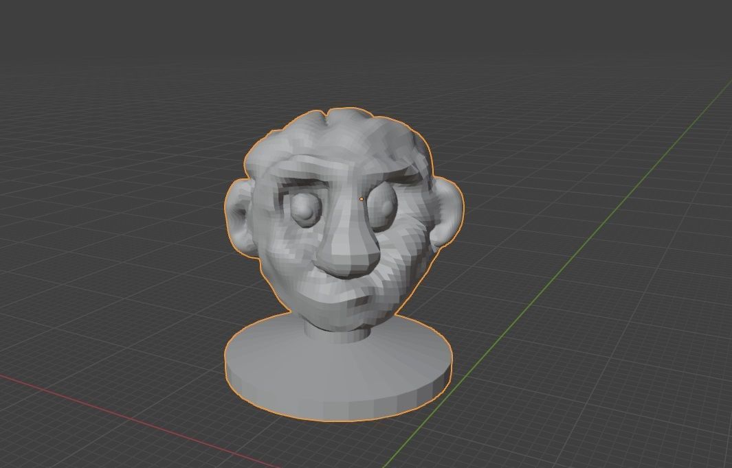 Angry old man 3D print model_1