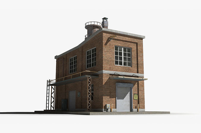 Factory xx22 Low-poly 3D model