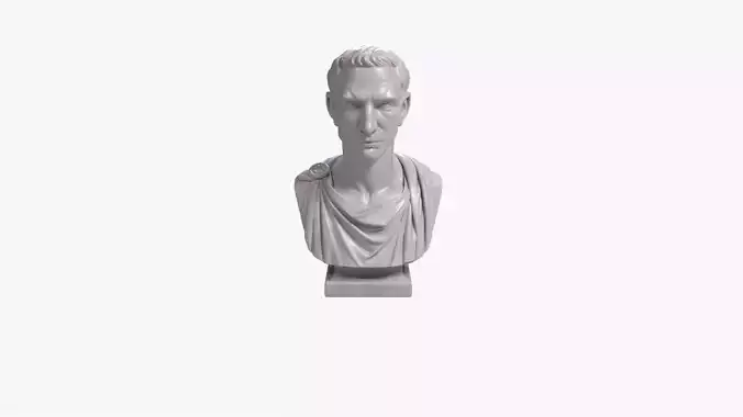 Julius Caesar Bust Sculpture 3D print model STL File
