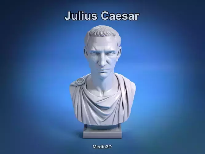 Julius Caesar Bust Sculpture 3D print model STL File 3D print model