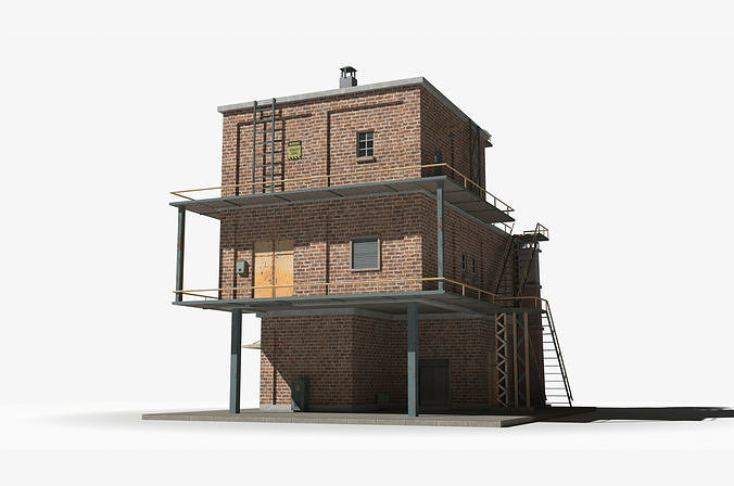 Factory xx23 Low-poly 3D model