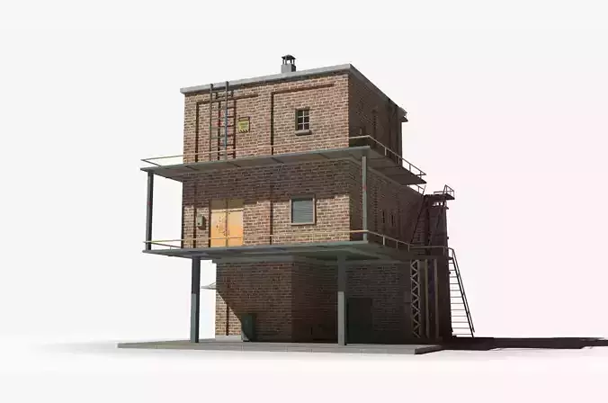 Factory xx23 Low-poly 3D model