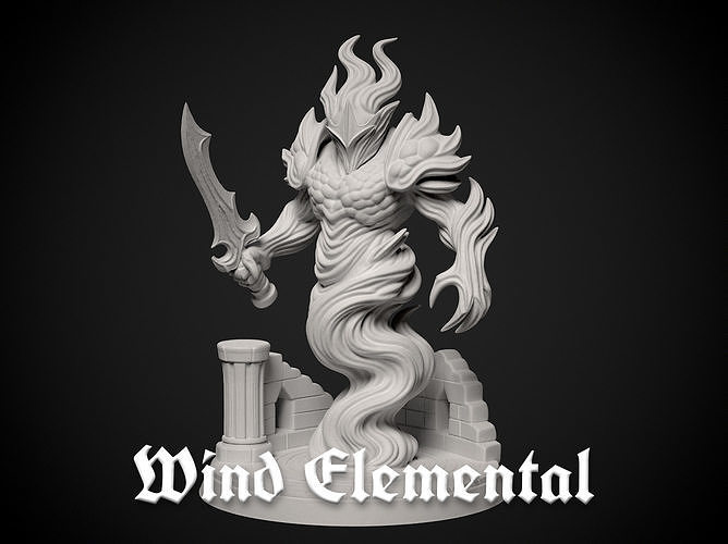 Miniature of Wind Elemental - 3d print model 3D print model