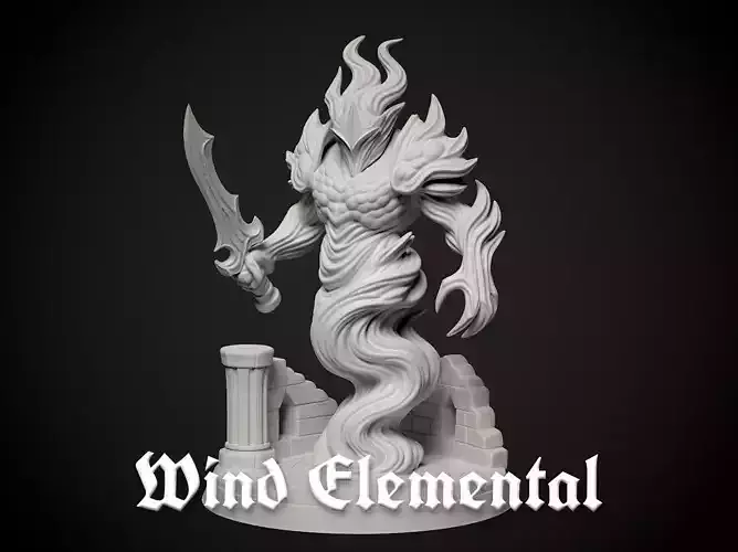 Miniature of Wind Elemental - 3d print model 3D print model