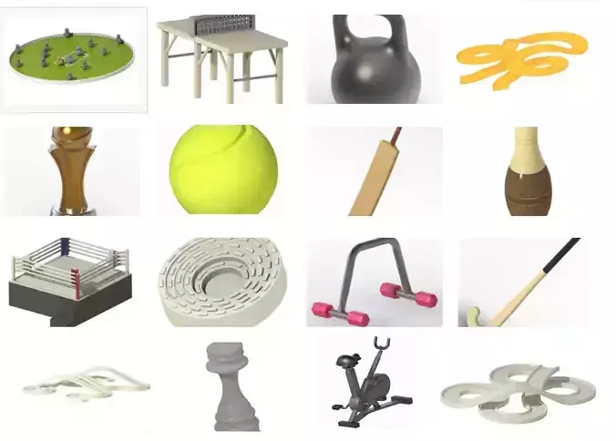 EXQUISITE SPORTS AND GAMES PACK 3D Model Collection
