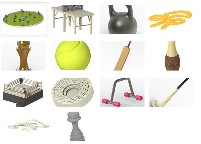 EXQUISITE SPORTS AND GAMES PACK 3D Model Collection