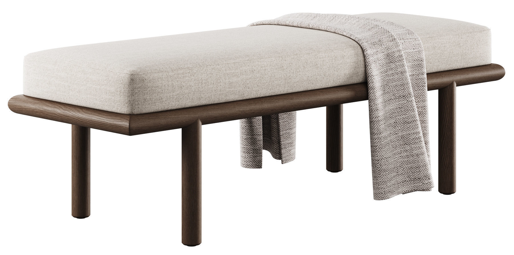 Upholstered Bench By Theodore Alexander 3D model_8