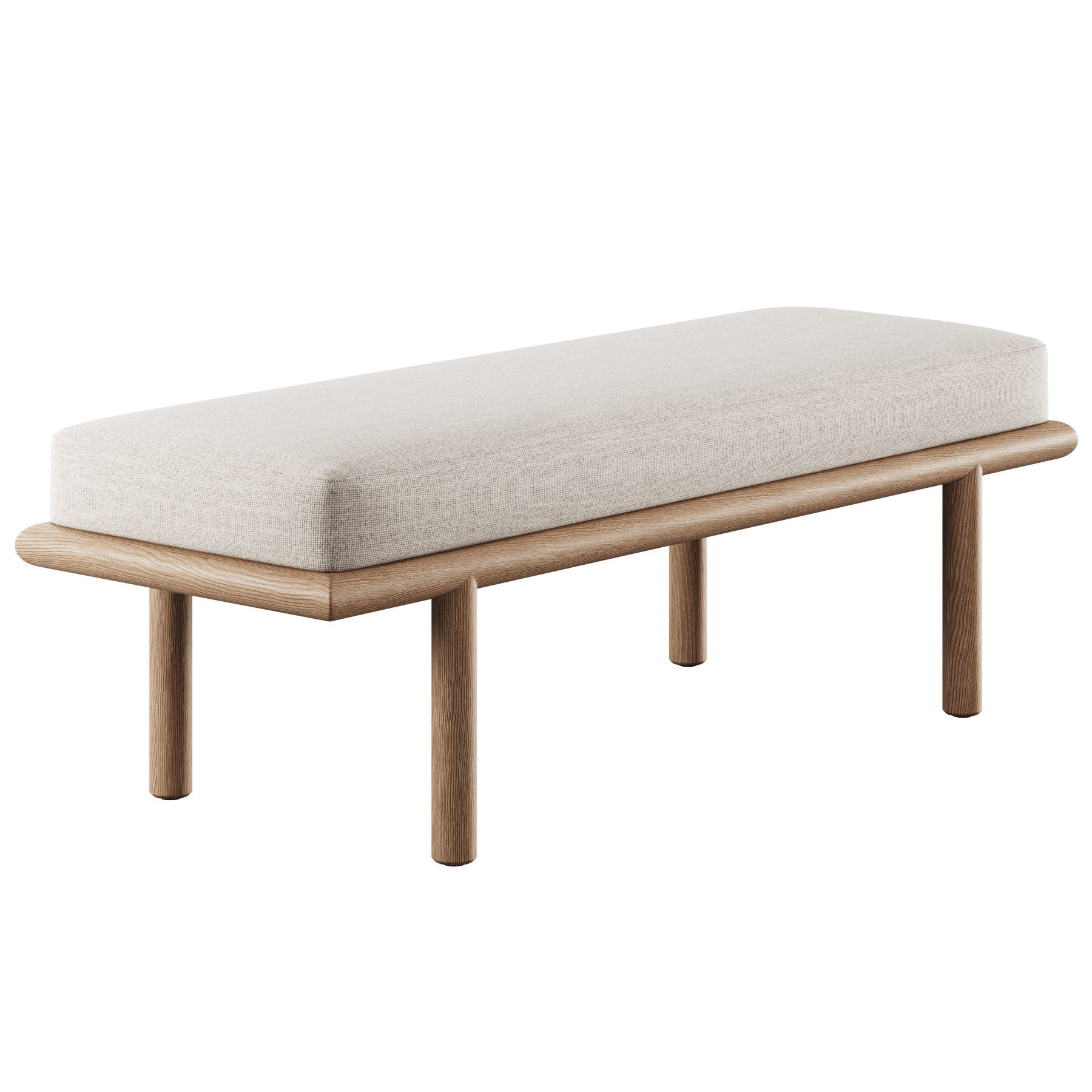 Upholstered Bench By Theodore Alexander 3D model_1