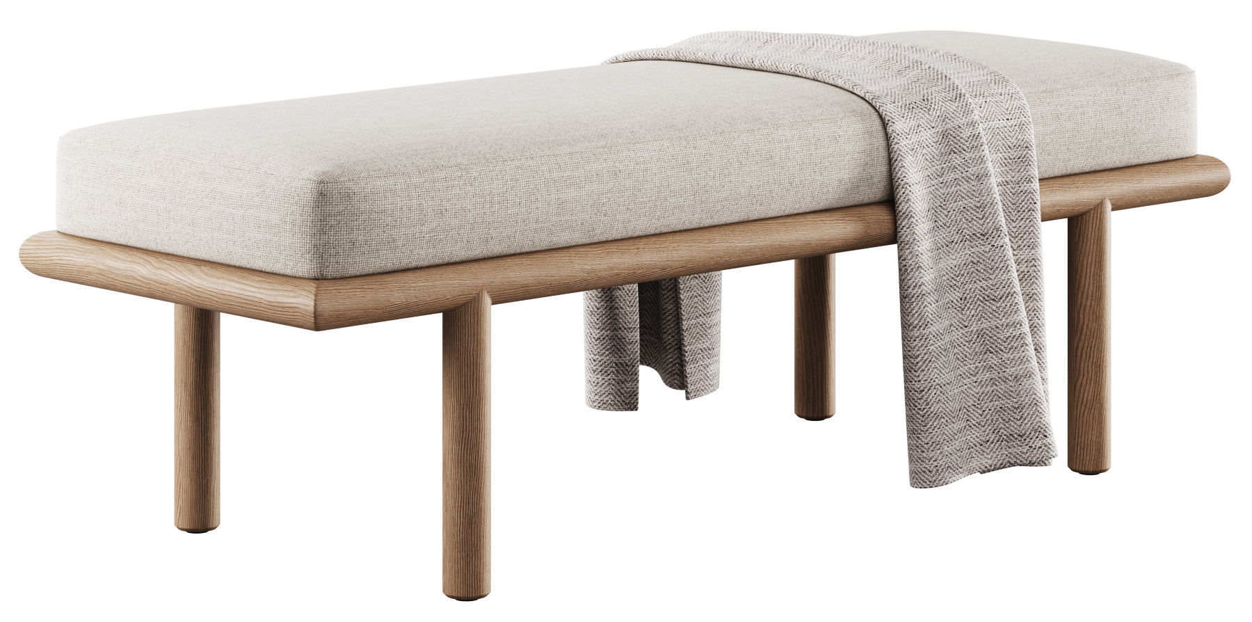 Upholstered Bench By Theodore Alexander 3D model_10