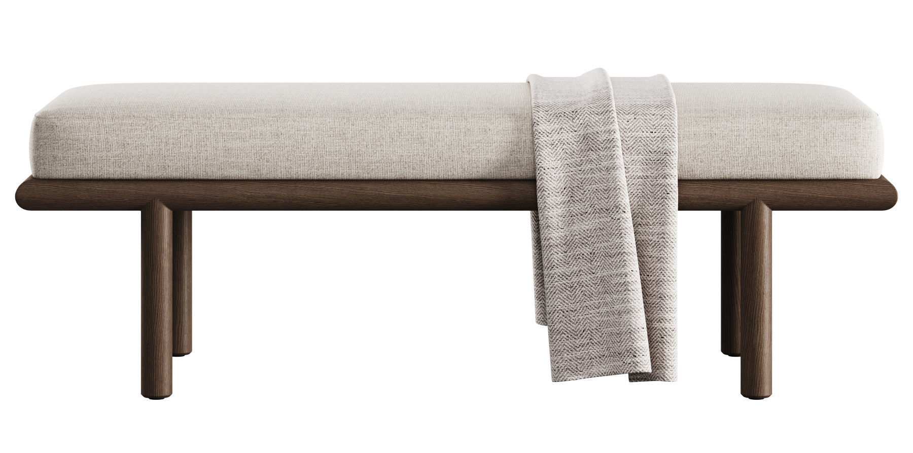 Upholstered Bench By Theodore Alexander 3D model_9