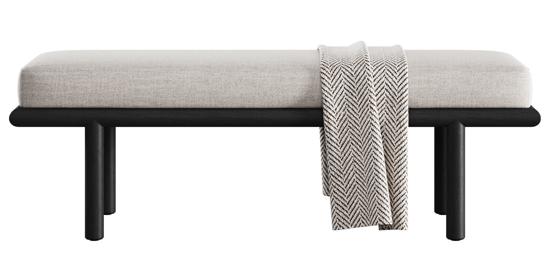 Upholstered Bench By Theodore Alexander 3D model_13